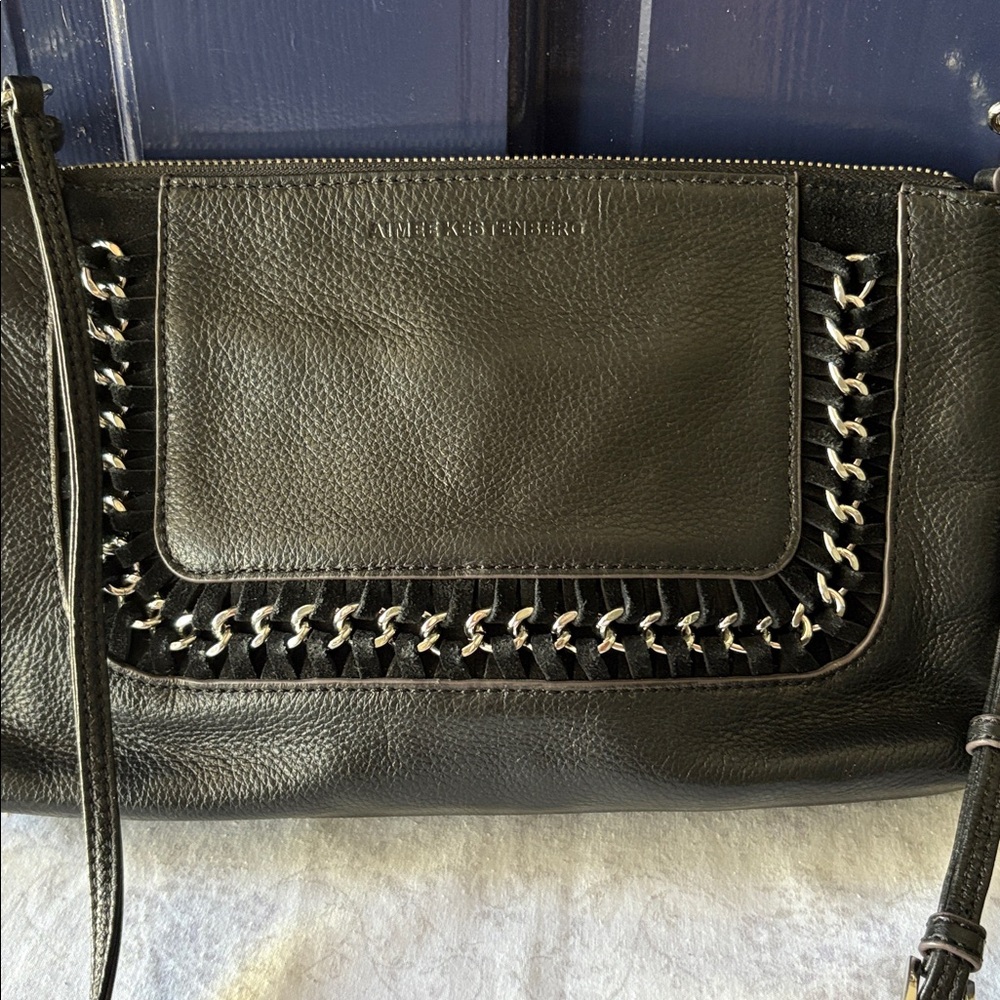 Aimee Kestenberg Black Whipstitch Crossbody Bag - Picture 2 of 9